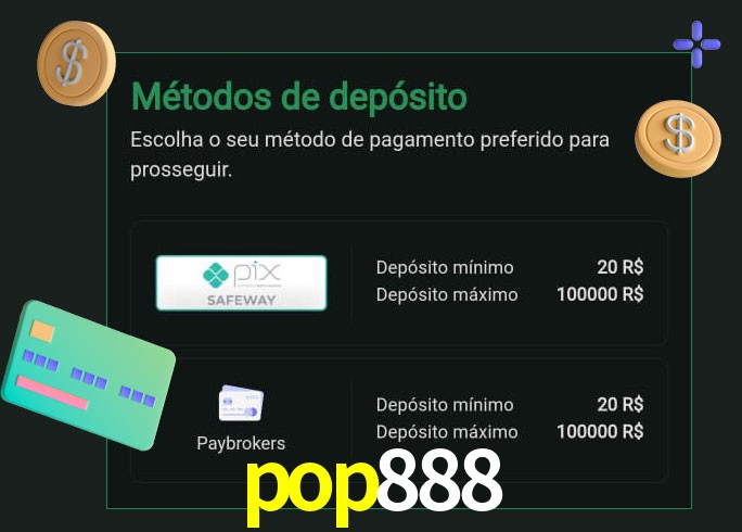 O cassino pop888 oferece uma grande variedade de métodos de pagamento